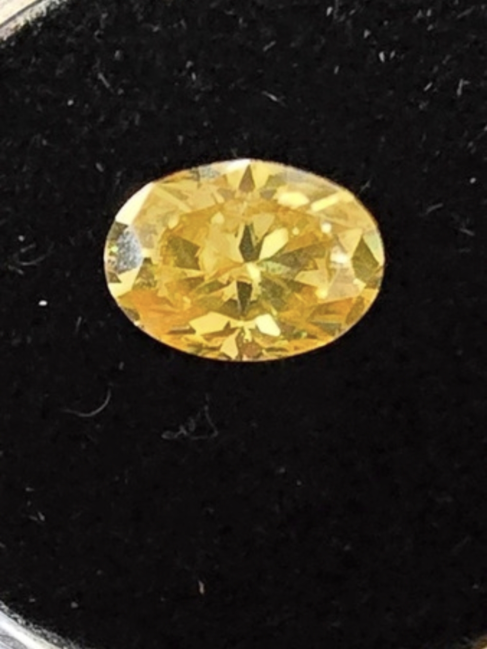 GRA Moissanite Oval Cut Lemon Yellow Moissanite Loose Stone 1.0ct